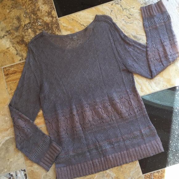 J. Jill superfine sweater knit metallic & mohair - Picture 5 of 8